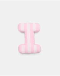 Seed Heritage - Pink Stripe Initial Cushion