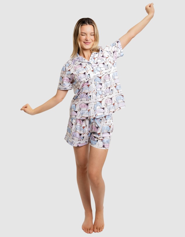 Sant And Abel - Women's Drawbertson Longhorns Short PJ Set