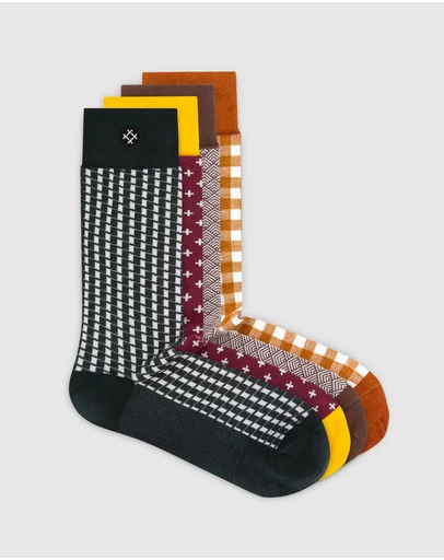 Sockdaily - Electric 4 Pack Crew Socks