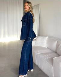 Dazie - London Fever High Waisted Wide Leg Jeans