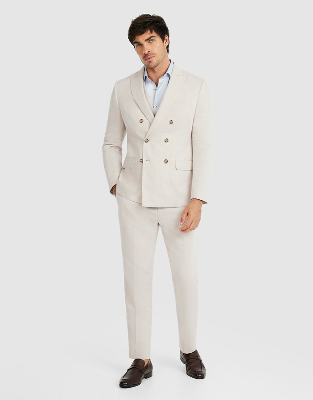Tarocash - Jae Slim Linen Db Suit Jacket