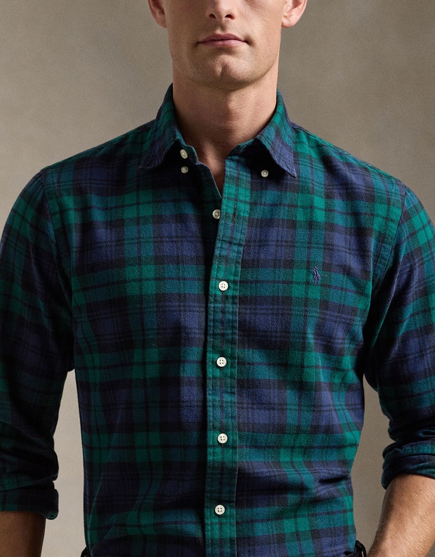 Polo Ralph Lauren - Custom Fit Plaid Brushed Oxford Shirt - ICONIC EXCLUSIVE