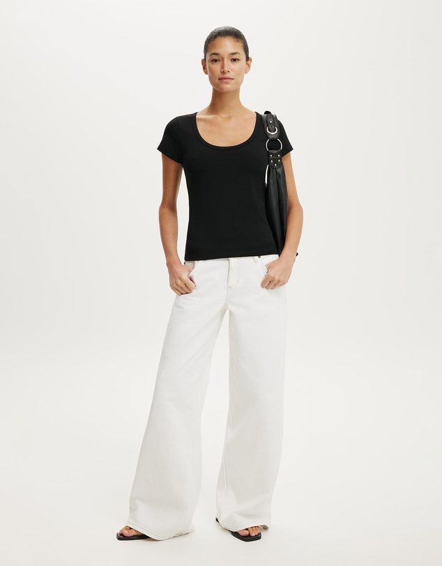 Cotton On - Everyday Smooth Scoop Neck Tee