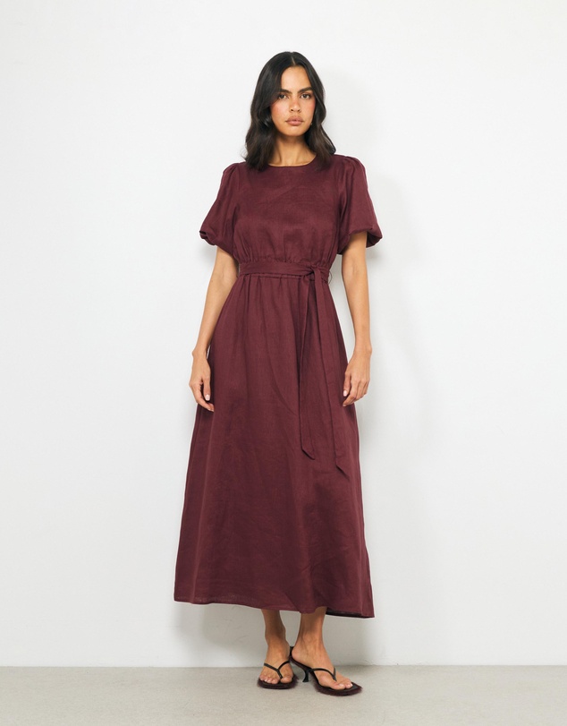 AERE - Myla Linen Midi Dress