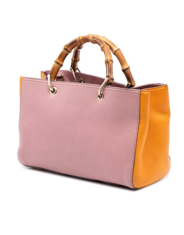 Pre-Loved by Azura Reborn - Pre-Loved Medium Bicolor Calfskin Bamboo Shopper Satchel