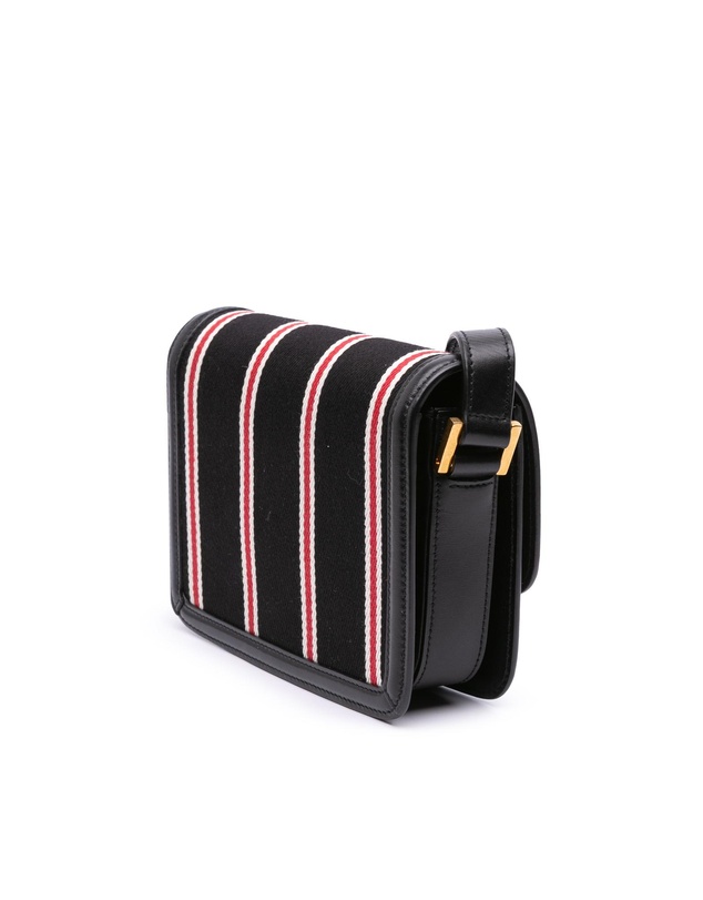 Pre-Loved by Azura Reborn - Pre-Loved Small Canvas Striped Solferino Satchel In Box