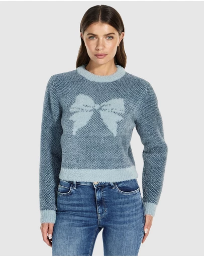 GUESS - Bow Jacquard Sweater