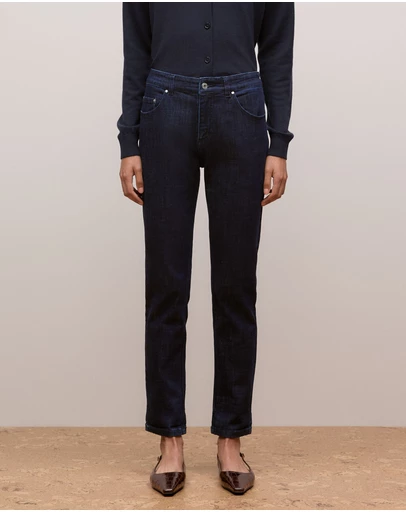 Trenery - Australian Cotton Blend Boyfriend Jean in Dark Indigo