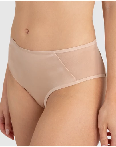Passionata - Bianca Shiny Microfibre & Tulle High Waist Brief