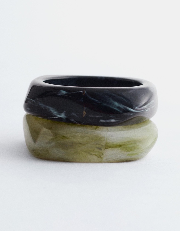 & Other Stories - Marbled Bangle Set