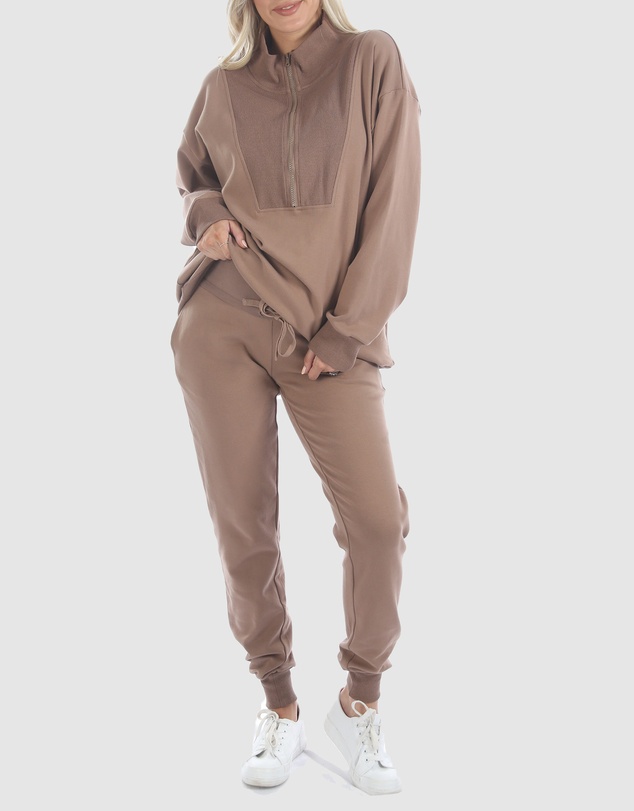 Angel Maternity - Calla Maternity Tracksuit Set Toffee