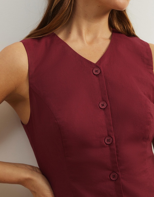 Atmos&Here - Juno Tailored Linen Blend Mini Dress