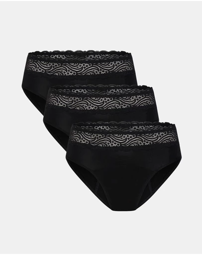 Modibodi - Sensual Hi Waist Period Bikini Mixed Absorbency 3 Pack