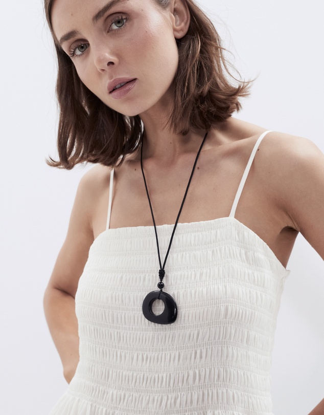 UNISON - Ramie Shirred Dress