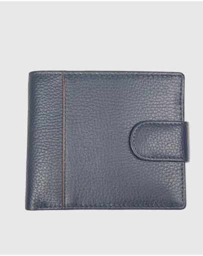 DENTS - Two-Tone Pebble Grain Leather Bifold Wallet with RFID Blocking