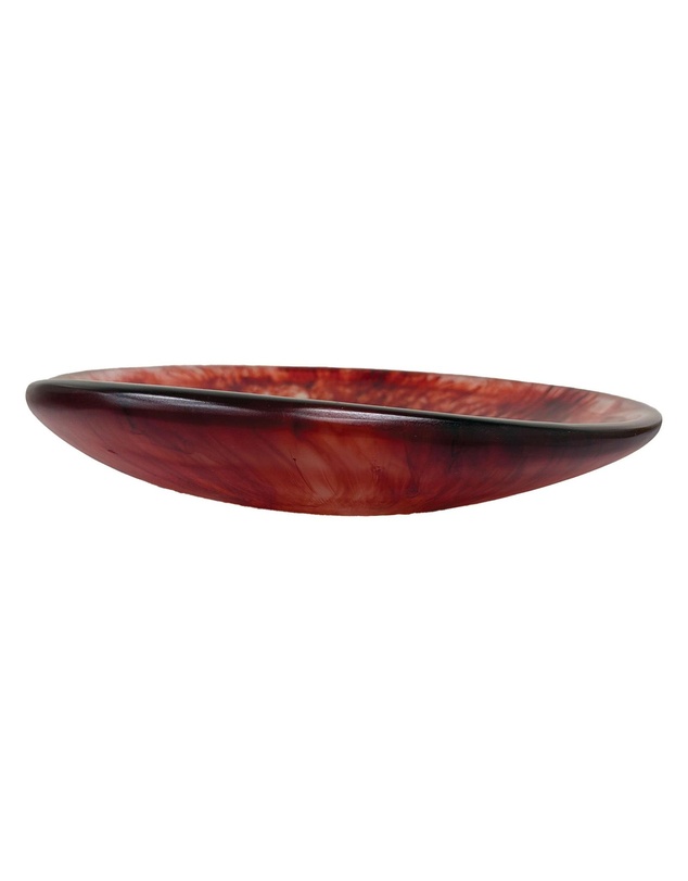 Urban Attitude - Urban Attitude SHAY Extra Large Bowl Height 6cm lowest 12cm highest by Width 52.5cm x 60cm - Berry Red