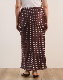 Atmos&Here Curvy - Joanne Satin Slip Skirt