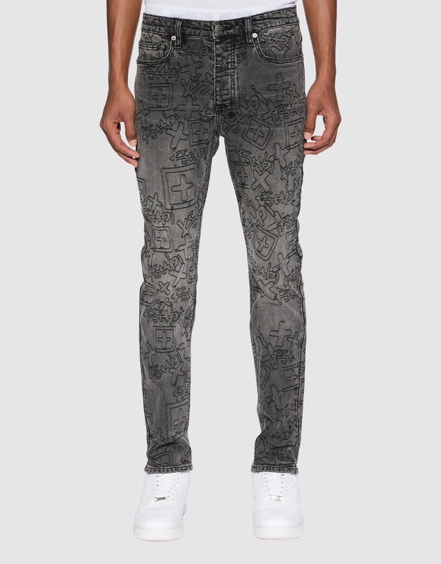 Ksubi - Chitch Stencil Stitch Worn Grey