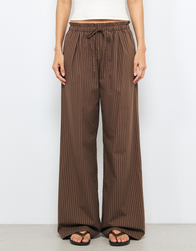 AERE - Organic Cotton Poplin Stripe Pants