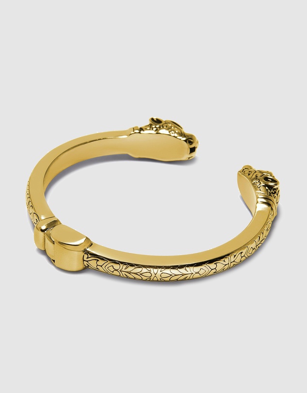 Nialaya Jewellery - Men's Adorned Panther Bangle