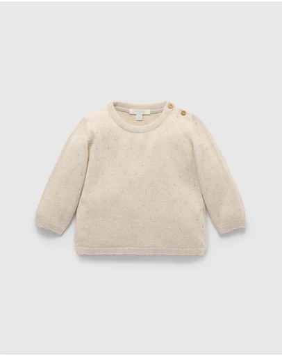 Purebaby - Eyelet Jumper -Kids-Babies