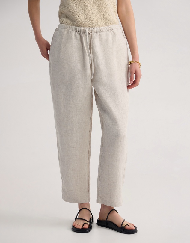 Oxford - Gabriele Crop French Linen Pant