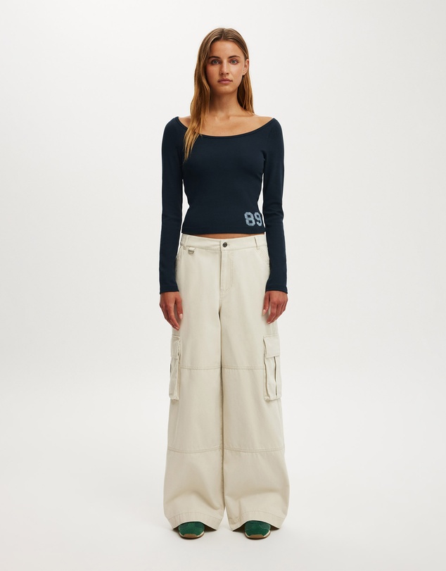 Cotton On - The Ls Off Shoulder Graphic Tee
