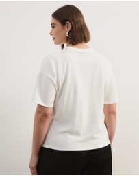 Atmos&Here Curvy - Zulu Trim T-Shirt