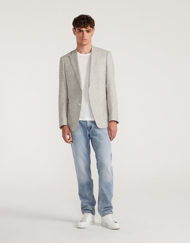 Calibre - Wool Linen Check Blazer