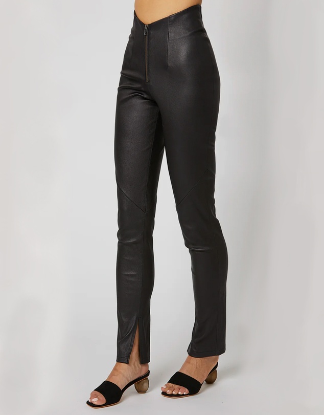 Winona - Panthera Zip Front Leather Pant
