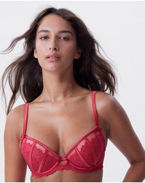 Bras N Things - Bethany Push Up Bra - Red