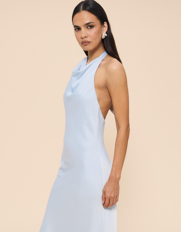 CHANCERY - Tanisha High Neck Cowl Maxi Dress