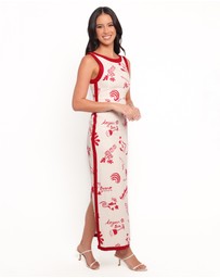 Petal & Pup - Fiori Maxi Dress - Red