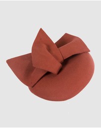 Max Alexander - Winter Rust Felt Pillbox with Bow