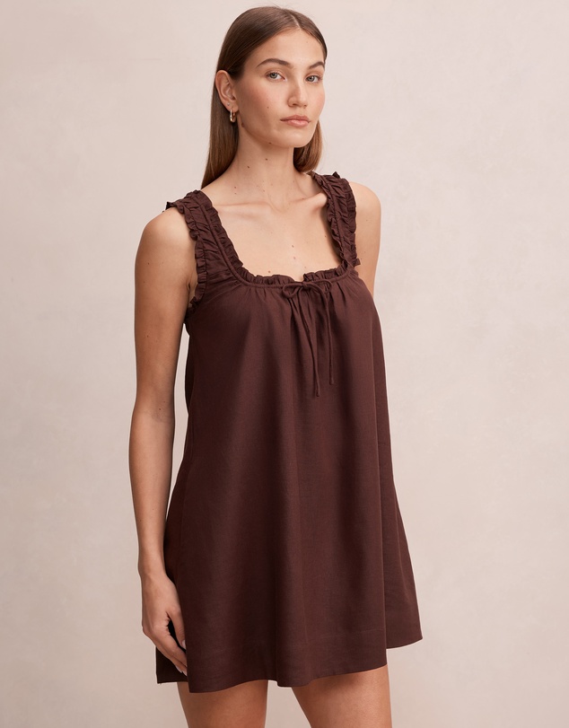 Forever New - Vivi Smock Linen Mini Dress