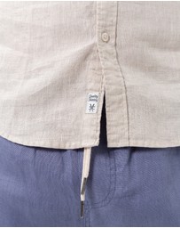 Coast Clothing - Long Sleeve Linen Shirt in Natural Sand