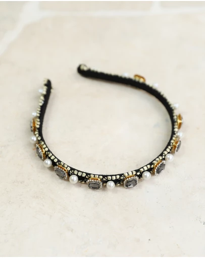 Esther & Co - Rana Pearl Headband - Multi