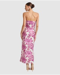 Romance by Honey and Beau - Seanna Bandeau V Neck Midi Dress