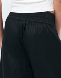 AERE - Tori Cropped Linen Pants