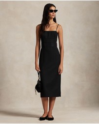 Polo Ralph Lauren - Silk-Trim Wool Cocktail Dress