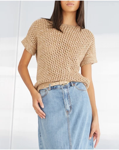 DRICOPER DENIM - Cora Knit Short Sleeves Top