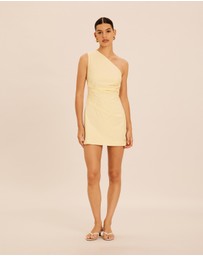 AERE - Shyla Cotton Tuck Detail Mini Dress