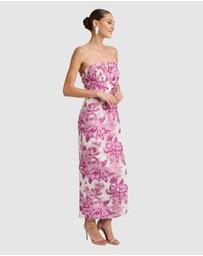Romance by Honey and Beau - Seanna Bandeau V Neck Midi Dress
