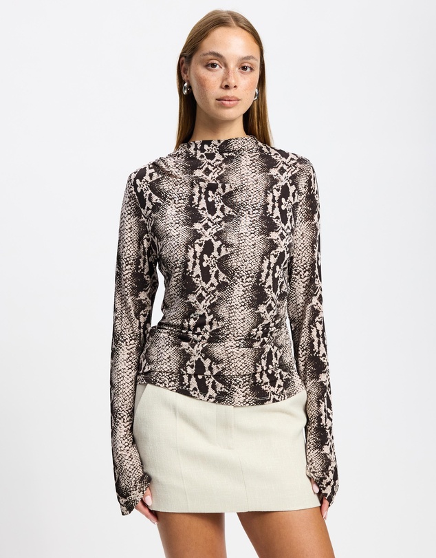 & Other Stories - Flare-Sleeve Mock-Neck Top