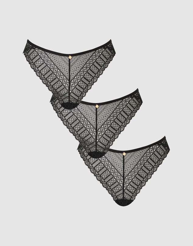 KBX - 3-Pack Lace High Leg Briefs