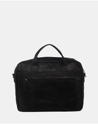 Pierre Cardin - Pierre Cardin Rustic Leather Computer Bag