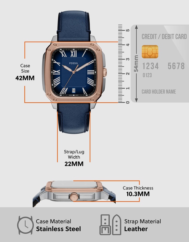 Fossil - Crosby Blue Analogue Watch