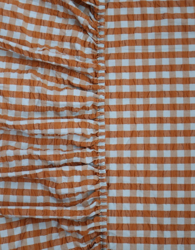 Mosey Me - Honey Blue Seersucker Fitted Sheet