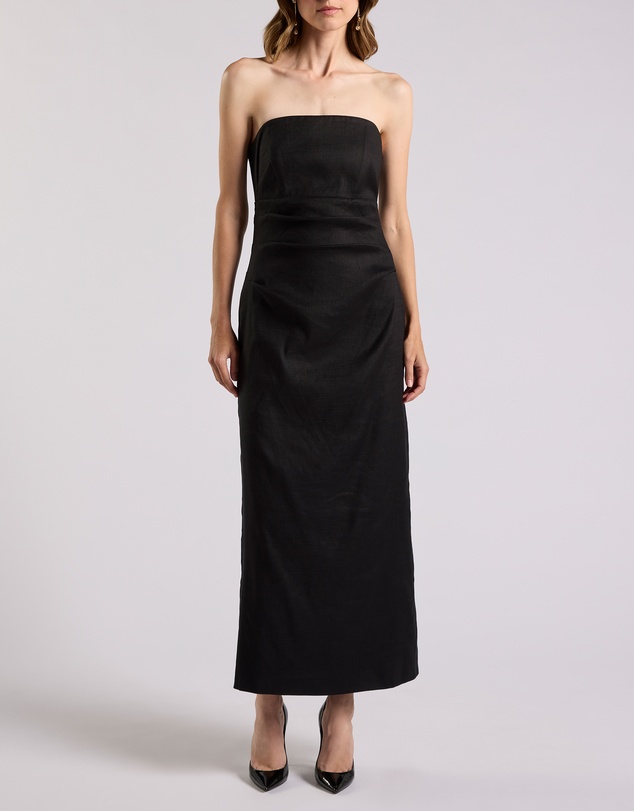 David Lawrence - Arwen Strapless Linen Dress