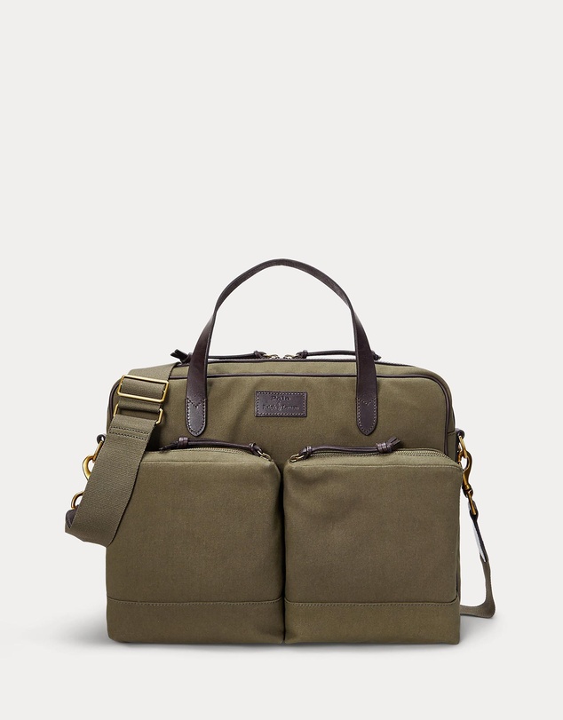 Polo Ralph Lauren - Leather-Trim Canvas Commuter Bag